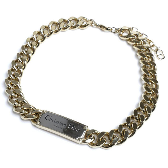 Chain Link Christian Dior Necklace Chain CD Icon Thin Chain Link